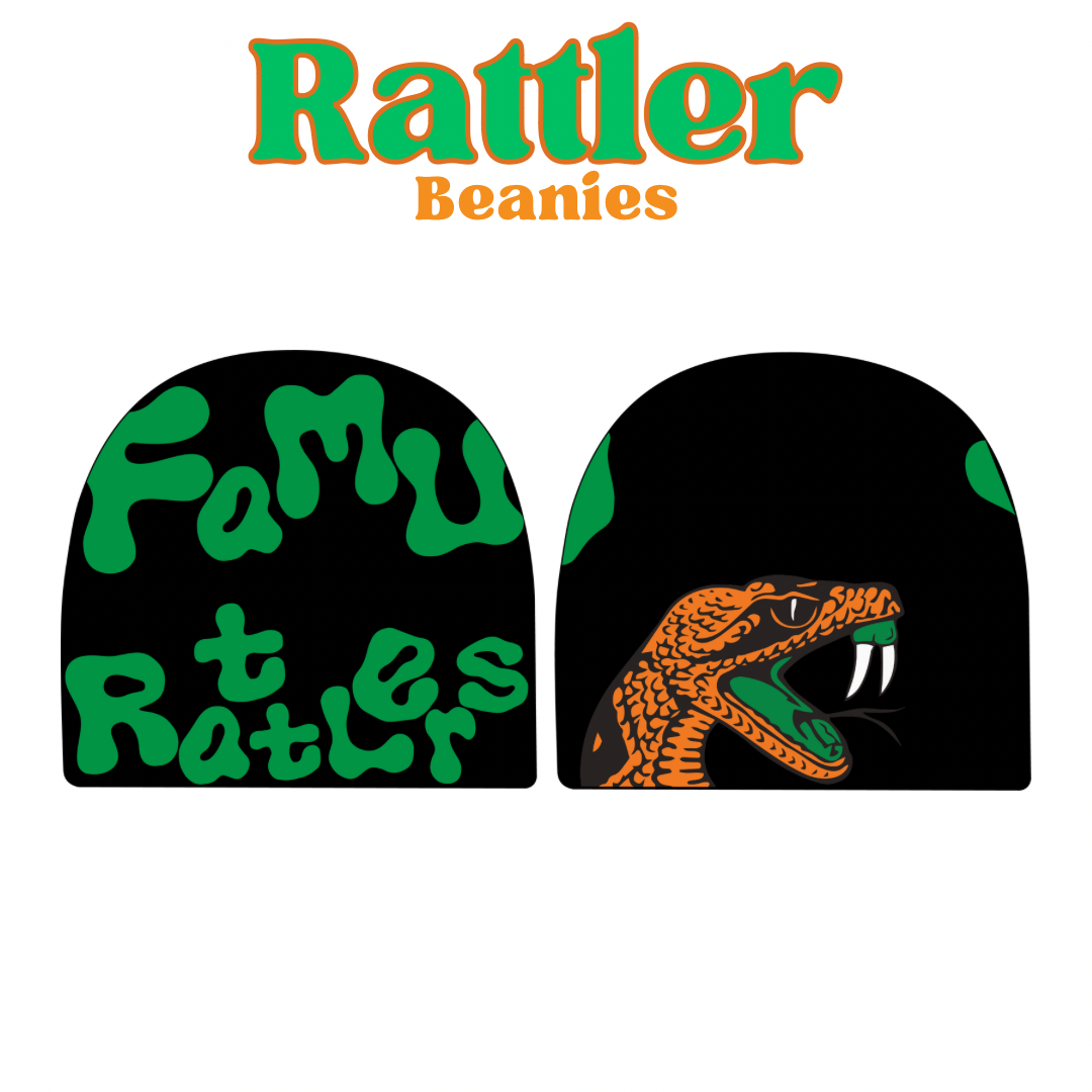 Black-Green FAMU Beanie