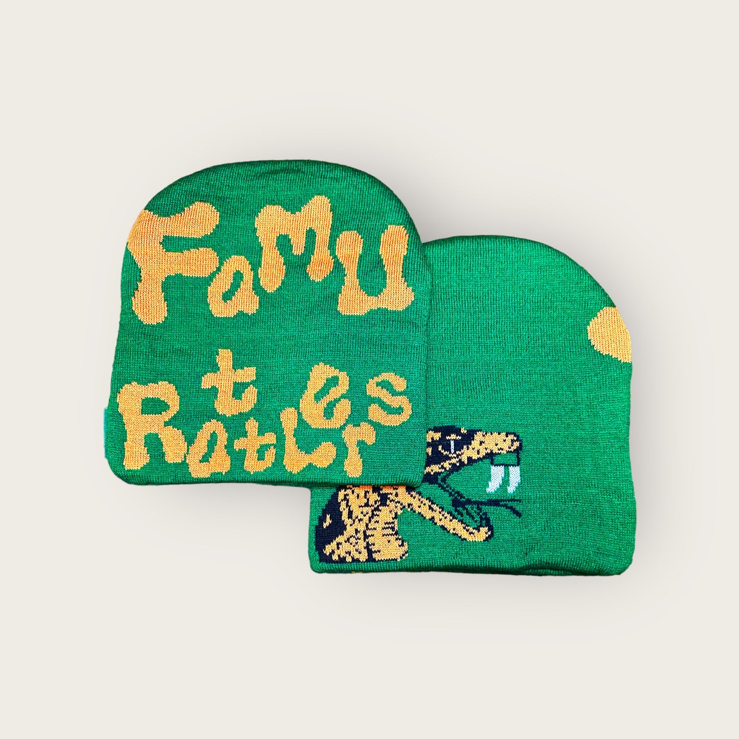 Green-Orange FAMU Beanie