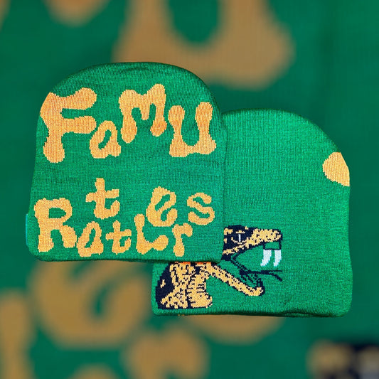 Green-Orange FAMU Beanie