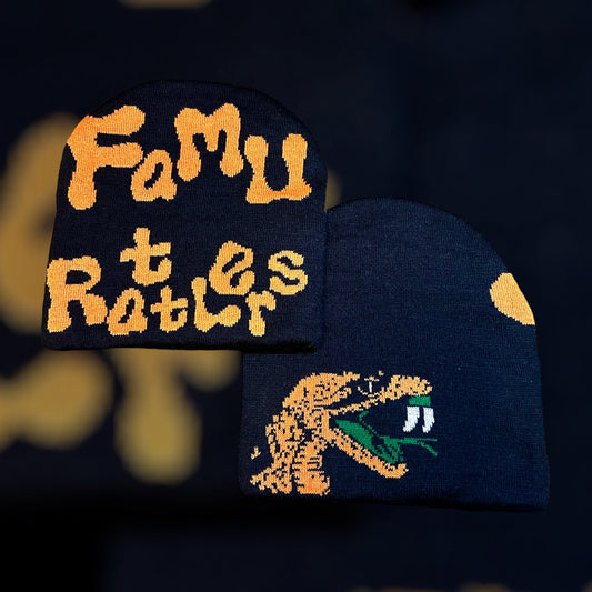 Black-Orange FAMU Beanie