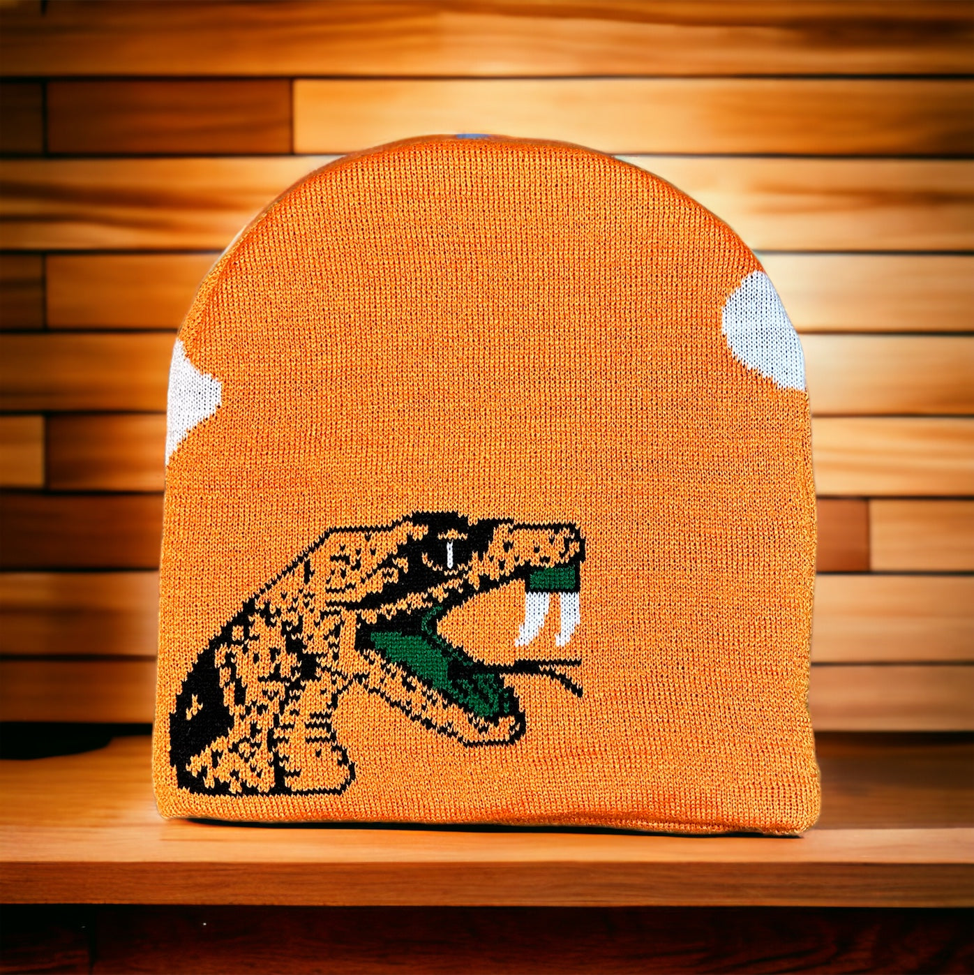 Orange-White FAMU Beanie